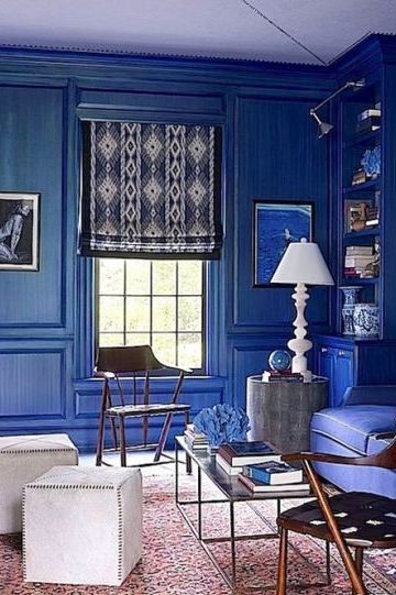 all blue room