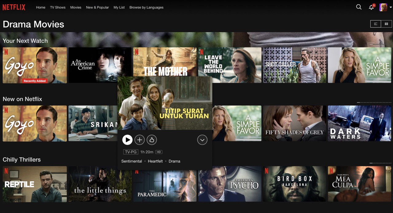 netflix home screen dramas