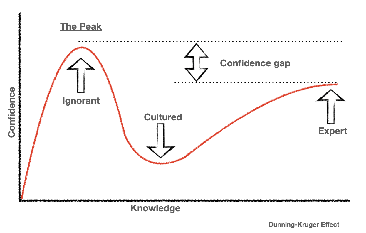 chart of the dunning kruger effect